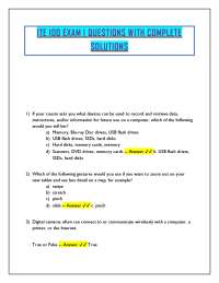 ITE 100 EXAM 1 QUESTIONS WITH COMPLETE SOLUTIONS