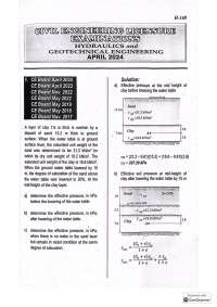 Hydraulics and Geotechnical Engineering Exam Problems