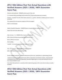 ATLS 10th Edition Post Test Actual Questions with Verified Answers (2025 / 2026), 100% Gua