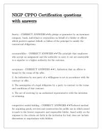 CPPO Certification Exam Q&A: Key Procurement Concepts