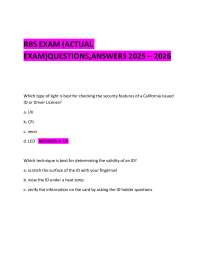 RBS Exam Questions and Answers 2025-2026: California Alcohol Regulations