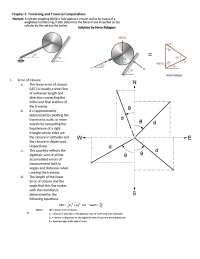 Traverse Computations: Error of Closure and Adjustment Methods