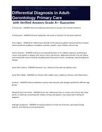 Medical Definitions: Skin Conditions and Infections