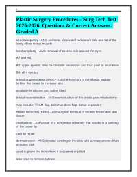 Plastic Surgery Procedures: Questions and Answers for Surg Techs