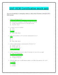 SAP Human Capital Management Certification mock quiz