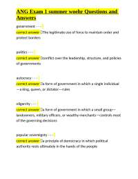 Government and Politics: Key Concepts and Definitions