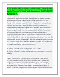 Cosmetic Rhinoplasty Exam Questions and Answers