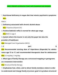 PMHNP Certification Exam Q&A: A Comprehensive Study Guide