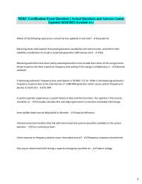 NERC Certification Exam Questions | Actual Questions and Answers Latest  Updated 2024/2025