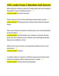 Elections, Public Opinion, and Political Processes: Q&A Study Guide