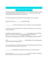 Colorado Driving Laws: Practice Questions and Answers