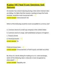 Investment Concepts: Q&A on Bonds, Stocks, and Market Risks