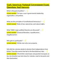 Q&A on American Politics: Constitution, Independence, and Federalism