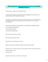 NFLPA Agent Exam | Actual Questions and Answers Latest Updated  2024/2025 (Graded A+) mini