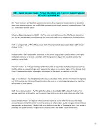 NFL Player Contracts and CBA: Key Terms and Definitions