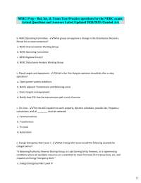 Power System Operations: NERC Standards and Emergency Procedures Q&A