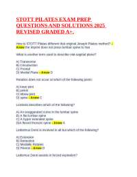 STOTT Pilates Exam Prep: Anatomy and Biomechanics Q&A