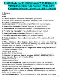 ATLS Study Cards: Trauma Management Q&A