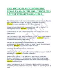 Medical Biochemistry Final Exam with Solutions | Lipid Metabolism