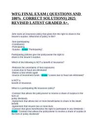WFG FINAL EXAM ( QUESTIONS AND 100%  CORRECT SOLUTIONS) 2025 REVISED LATEST GRADED A+.