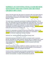 Accounting Final Exam Review: Questions and Solutions 2025