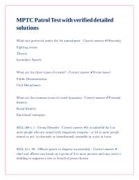 Law Enforcement Patrol Procedures Exam Questions with Verified Solutions