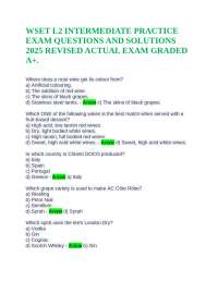WSET L2 Intermediate Practice Exam Questions and Solutions (2025)