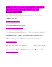 EDF 6226 final exam study guide| Questions and Answers| Already Graded A+ and Passed| 2025