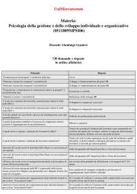 Psicologia della gestione e dello sviluppo individuale e organizzativo - 730 domande e ris