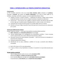 Apuntes terapia cognitivo-conductual
