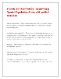 Correctional Management: Special Populations and Security Threat Groups