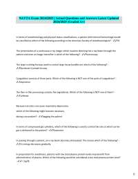 NAVTA Exam 2024/2025 | Actual Questions and Answers Latest Updated  2024/2025 (Graded A+)
