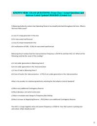 KNOWN NERC EXAM QUESTIONS: From Class | Actual Questions and  Answers Latest Updated 2024/