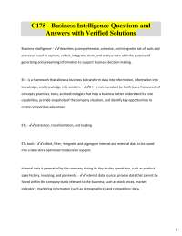 Business Intelligence: Tools, Processes, and Architecture