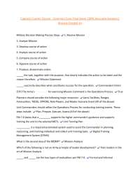 Captains Career Course Exam Prep: MDMP and Military Operations