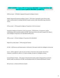 Geospatial Intelligence (GEOINT) Glossary: Key Terms and Acronyms