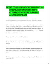Texas Food Manager Exam Prep: 2025 Q&A for Certification Success