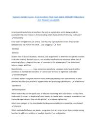 Captains Career Course - Common Core Final Exam Q&A 2024/2025