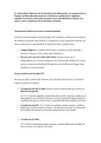 Antecedentes históricos de los derechos de la información y la comunicación en España
