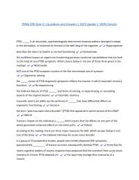 PTSD and ASD Quiz: Questions and Answers for Psychology Students