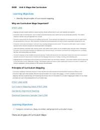 Designing Curriculum and Instruction I