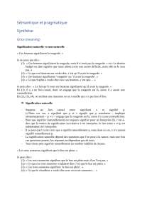 Sémantique et pragmatique