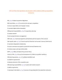 FCR 110 Post Test Questions and Answers 2025 Update; Defense Acquisition University