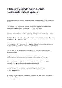 Colorado Sales License Test: Practice Questions and Answers