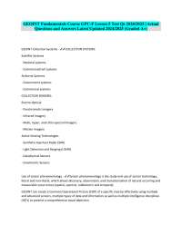GEOINT Collection Systems and Sensor Technologies