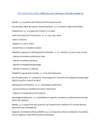 Abnormal Psychology: Exam Prep Notes on Disorders and Theories