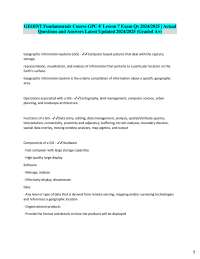 GEOINT & GIS Fundamentals: Exam Q&A Guide 2024/2025