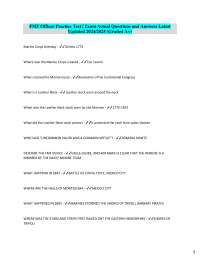 FMF Officer Practice Test | Exam Actual Questions and Answers Latest  Updated 2024/2025 (G