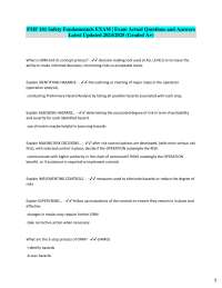 Safety Fundamentals and Operational Risk Management (ORM) Exam Questions
