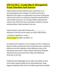 Leadership & Management Exam Questions and Answers